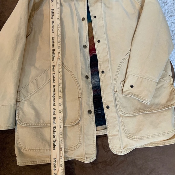 Woolrich Tan M Canvas Coat with removable blanket lining Vintage Classic - Picture 5 of 12